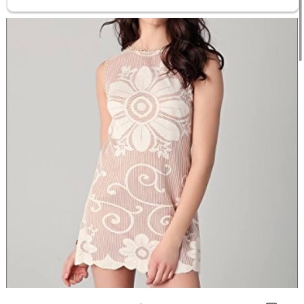 Free People New Romantics Lace Shift Dress Small